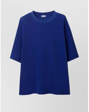Burberry Terry Oversized T-Shirt - Blue