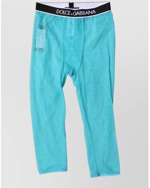 Dolce & Gabbana Nylon Cropped Tights - Blue