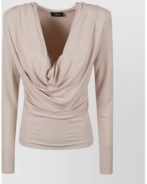 Wardrobe NYC Draped Top - Natural