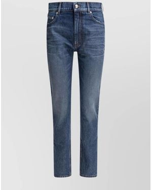 Sportmax Denim Slim-Fit Straight Trousers - Blue