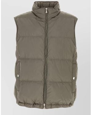 Brunello Cucinelli Sleeveless Padded Down Gilet - Grey