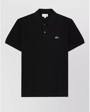 Lacoste Polo Shirt Logo Detail Short Sleeves - Black