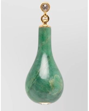 TOTEME Gemstone Accent Drop Earrings Tone - Green