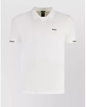 BOSS Performance Fabric Polo Shirt - White