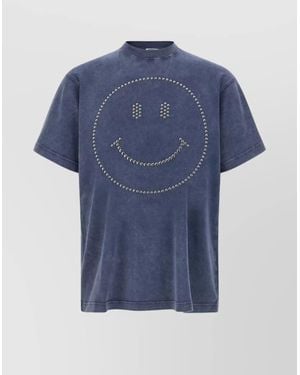 Moschino 'Smiley' Crew Neck T-Shirt - Blue