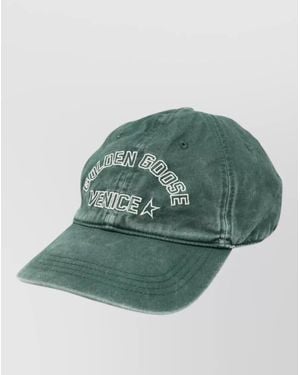 Golden Goose Journey Baseball Cap Washed Cotton Twill Venice - Green