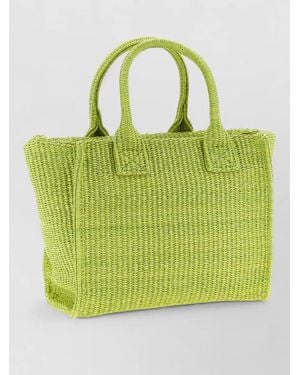 Pinko Beach Mini Shopper Bag Top Handles - Green