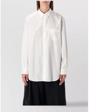 Junya Watanabe Regular Fit Cotton Shirt Featuring Pocket - White