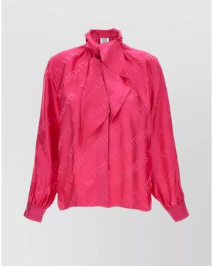 Vetements Monogram Blouse - Pink