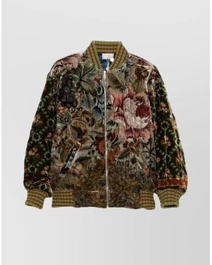 Pierre Louis Mascia Printed Silk Blend Bomber Jacket - Multicolour