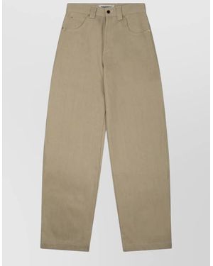 DARKPARK Audrey Carpenter Trousers Straight Leg Pockets - Natural