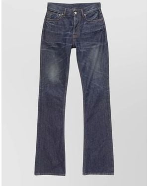 Acne Studios Cotton Low-Rise Flared Jeans - Blue