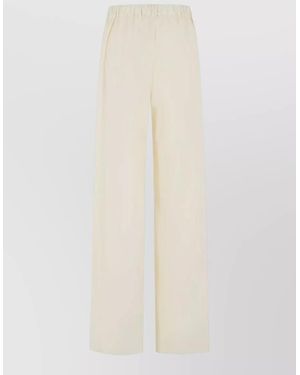 Max Mara Virgin Wool Wide-Leg Trousers - White
