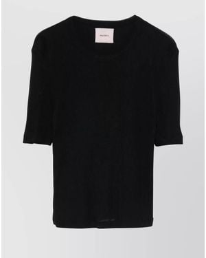 Halfboy Ribbed Short-Sleeve Jersey T-Shirt - Black
