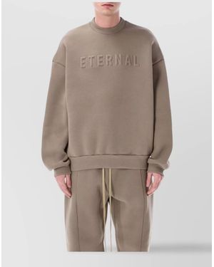 Fear Of God Ribbed Relaxed-Fit Sweatshirt - Natural