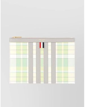 Thom Browne Chequered Rectangular Document Holder - Multicolour