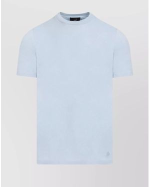 dunhill Cotton Ribbed Crewneck Short-Sleeve T-Shirt - Blue