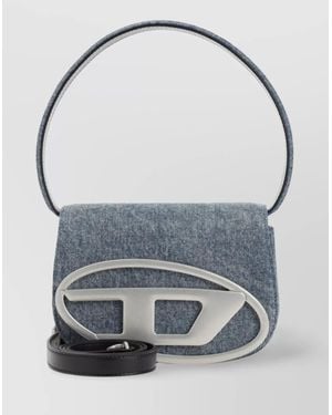 DIESEL 1Dr Denim Shoulder Bag - Grey