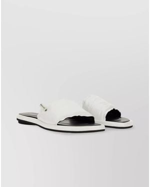 Premiata Lamb Leather Slide Sandals - Metallic