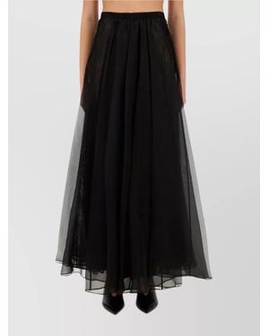 Nina Ricci Silk High-Rise Maxi Skirt - Black