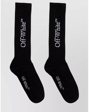 Off-White - DIAG LONG SOCKS ロゴソックス OFF WHITE | Diag Long Length Socks | Women | Black 1001