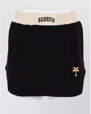 Barrow Shorts Jersey Fabric Embroidered Motif - Black