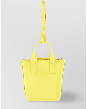 Dolce & Gabbana Leather Messenger Bag - Yellow