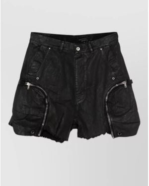 Rick Owens Bauhaus Shorts Drkshdw Belted Pocket Design - Black