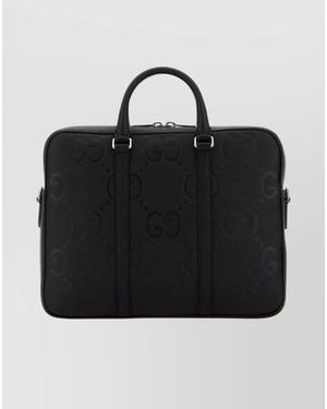 Gucci Leather Briefcase - Black