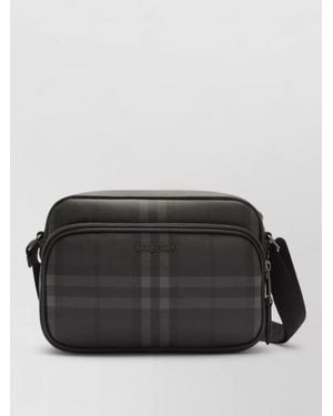 Burberry Check Crossbody Bag - Black