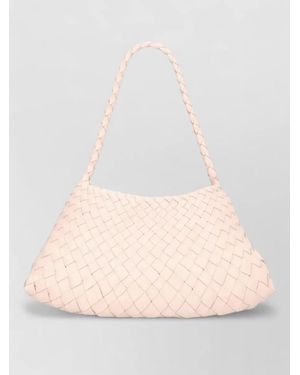 Dragon Diffusion Woven Shoulder Bag Single Strap Design - Natural