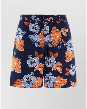 Maison Kitsuné Cotton Tailored Shorts - Blue