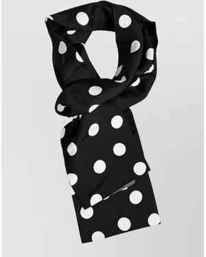 Dolce & Gabbana Silk Polka-Dot Scarf - Black