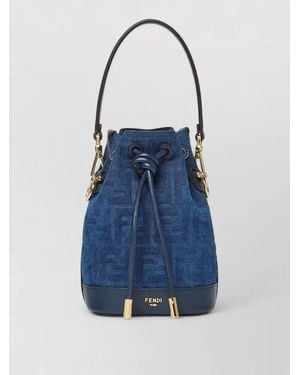 Fendi Mon Tresor Mini Denim Bucket Bag - Blue