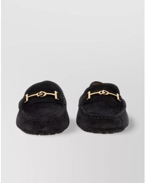 Tod's Rubber Sole Loafers Hardware - Black