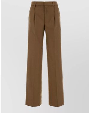 PT Torino Lola Wool Blend Tailored High Waist Pants - Brown