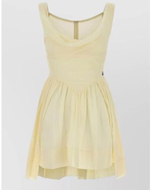 Vivienne Westwood Cotton Sunday Mini Dress Scoop Neckline - Yellow
