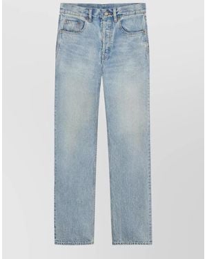Saint Laurent Loose Fit Straight Leg Denim Jeans - Blue