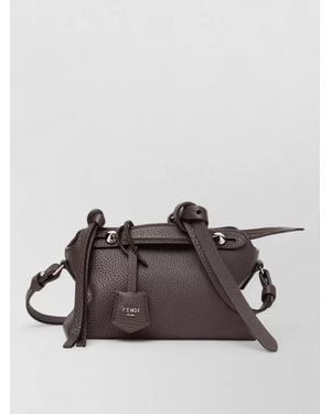 Fendi By The Way Mini Leather Clutch Bag - Brown