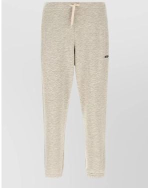 Autry Logo Embroidery Track Trousers - Natural