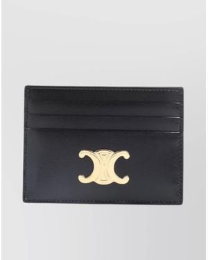 Celine Triomphe Compact Card Holder - Blue