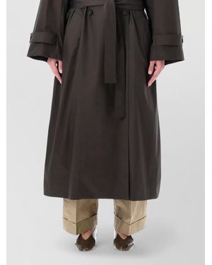 Soeur Belted Trench Coat Water Repellent Cotton - Black