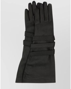 Saint Laurent Leather Gloves - Black