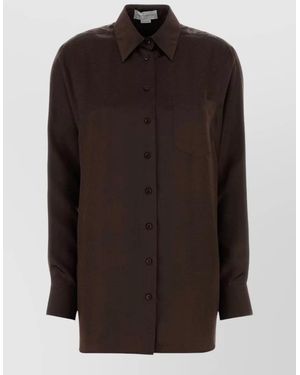 Stella McCartney Silk Satin Shirt - Brown
