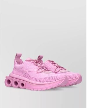 Ferragamo Knit Low-Top Sneakers - Pink