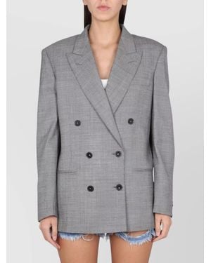 Stella McCartney Oversized Double-breasted Blazer - Grey