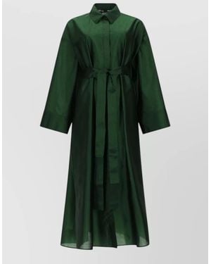 Max Mara Silk Blend Coat - Green