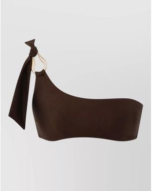 Zimmermann Ascension One Shoulder Bikini Ring Detail - Brown