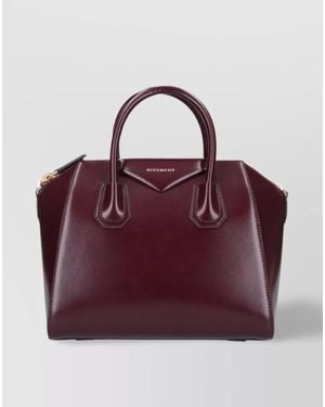 Givenchy Antigona Small Leather Shoulder Bag - Purple