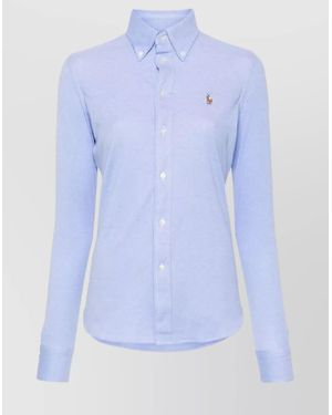 Polo Ralph Lauren Button Front Shirt Collar - Blue